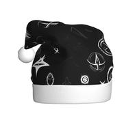 WHJSSF Sombrero de Navidad con imagen del universo en blanco y negro para adultos, por lo que es un regalo divertido y duradero para hombres y mujeres