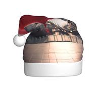 WHJSSF Sombrero de Navidad con patrón de amor en la ciudad, duradero para adultos, para Halloween, Navidad, Año Nuevo