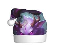 WHJSSF Sombrero de Navidad con patrón de bestia de ojos morados, duradero para adultos, para Halloween, Navidad, Año Nuevo