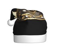 WHJSSF Sombrero de Navidad con patrón de corona del rey para adultos, accesorio de calidad suave, ligero y esponjoso