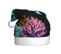 WHJSSF Sombrero de Navidad con patrón de delfines jugando para adultos, accesorio de calidad suave, ligero y esponjoso