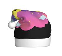 WHJSSF Sombrero de Navidad con patrón de estrella en la colorida nube duradero para adultos para Halloween, Navidad, Año Nuevo
