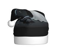 WHJSSF Sombrero de Navidad con patrón de fantasma delante de la tumba para adultos, accesorio de calidad suave, ligero y esponjoso