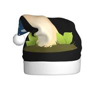 WHJSSF Sombrero de Navidad con patrón de hongos de lunares azules duradero para adultos para Halloween, Navidad, Año Nuevo