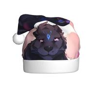 WHJSSF Sombrero de Navidad con patrón de pantera negra para adultos, accesorio de calidad suave, ligero y esponjoso