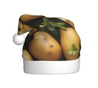 WHJSSF Sombrero de Navidad con patrón de papas de jardín para adultos, accesorio de calidad suave, ligero y esponjoso