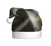 WHJSSF Sombrero de Navidad con patrón de The Thinker at the Window duradero para adultos para Halloween, Navidad, Año Nuevo