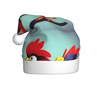 WHJSSF Sombrero de Navidad creativo con imagen de pollo de dibujos animados para adultos, por lo que es un regalo divertido y duradero para hombres y mujeres