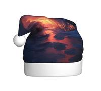 WHJSSF Sombrero de Navidad estampado con fuego que florece en el glaciar para adultos para hombres y mujeres, diadema para ocasiones festivas