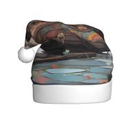 WHJSSF Sombrero de Navidad estampado de barco antiguo para adultos para hombres y mujeres, diadema para ocasiones festivas