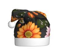 WHJSSF Sombrero de Navidad estampado de flores rociadas con gotas de agua para adultos para hombres y mujeres, diadema para ocasiones festivas