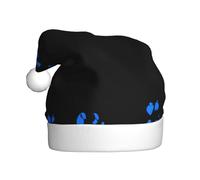 WHJSSF Sombrero de Navidad estampado de huellas fluorescentes para adultos para hombres y mujeres, diadema para ocasiones festivas