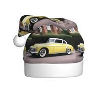 WHJSSF Sombrero de Navidad vintage con imagen de coche para celebraciones festivas de adultos, como regalo para hombres y mujeres