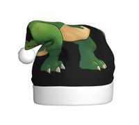 WHJSSF Sombreros de Navidad de felpa con estampado de dinosaurios para hombres y mujeres, gorras de fiesta de Año Nuevo para adultos