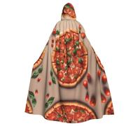 WHJSSF Tantalizing - Capa con capucha para adultos con estampado de pizza de tomate, para Halloween, súper grande