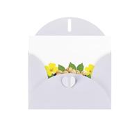 WHJSSF Tarjeta de felicitación blanca con texto en inglés «He'ta in the flower bandeja» (4 x 6 pulgadas) para Navidad, cumpleaños infantiles, día de San Valentín, aniversarios de boda e invitaciones