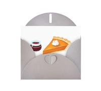WHJSSF Tarjeta de felicitación gris con tarta de calabaza y mermelada de arándanos impresa, perfecta para el día de San Valentín, aniversario de boda e invitaciones de fiesta