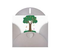 WHJSSF Tarjeta de felicitación gris con texto en inglés "Happy Party in the Tree Hole Prints" de 4 x 6 pulgadas para Navidad, cumpleaños infantiles, día de San Valentín, aniversarios de boda e