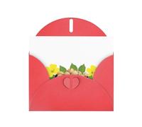 WHJSSF Tarjeta de felicitación roja con texto en inglés «He'ta in the flower bandeja» (4 x 6 pulgadas) para Navidad, cumpleaños infantiles, día de San Valentín, aniversarios de boda e invitaciones de
