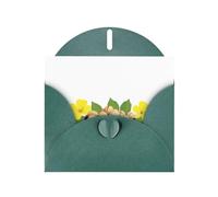 WHJSSF Tarjeta de felicitación verde oscuro con texto en inglés «He'ta in the flower bandeja» (4 x 6 pulgadas) para Navidad, cumpleaños infantiles, día de San Valentín, aniversarios de boda e