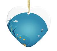 WHJSSF The Happy World of Little Fish - Colgante de cerámica para decoración de interiores, regalo para festivales