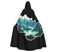 WHJSSF The Majestic Yangtze River Prints Halloween - Capa con capucha para juegos de rol, disfraces de escenario, fiestas, fácil cuidado