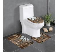 WHJSSF The Metropolitan Museum of Art in New York - Juego de alfombras de baño estampadas: 3 alfombrillas antideslizantes (24 x 16 pulgadas) para inodoro, tocador y baños, fácil de limpiar