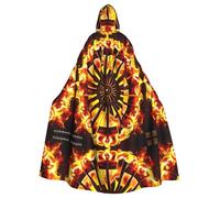 WHJSSF Turning The Flame Prints - Capa con capucha para adultos de Halloween - Capa con capucha súper grande sin cremallera