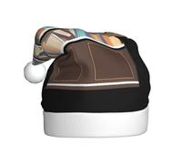 WHJSSF Un rincón de una vieja librería con patrón de sombrero de Navidad para adultos, accesorio de calidad suave, ligero y esponjoso