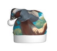 WHJSSF Un sombrero de Navidad con imagen de koala feliz para adultos, ala suave y esponjosa, ligera y cómoda