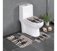 WHJSSF US Military Soldiers Patriotic Memorial Day - Juego de 3 piezas para baño, antideslizante, secado rápido, duradero, tapete de ducha