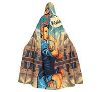 WHJSSF We Can Do It - Capa con capucha de Halloween para adultos para varios entornos de fiesta y carnaval