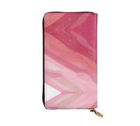 WHJWXC Cartera de piel de 19 x 10,5 cm, elegante y duradera para mujer con múltiples compartimentos y diseño de cremallera, estampado de estilo degradado rosa, negro, talla única