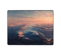 WHJWZY Alfombra de franela de 160 x 121,9 cm para sala de estar, oficina y más The Endless Sea. Impresión