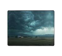 WHJWZY Alfombra de franela de 160 x 122 cm para sala de estar, oficina y más, diseño de The Storm After The Calm