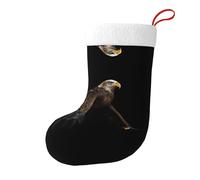 WHJWZY Calcetín decorativo de Navidad para días festivos y fiestas navideñas, patrón de águila voladora