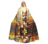 WHJWZY Capa con capucha de Shiba Inu a bordo para hombres y mujeres, para fiestas de graduación