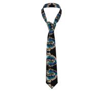 WHJWZY Corbata de moda para hombre, corbata de seda estampada para negocios, trabajo diario, fiesta, 57 x 3.1 pulgadas, imagen mediterránea