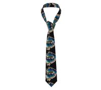 WHJWZY Corbata de moda para hombre, corbata de seda estampada para negocios, trabajo diario, fiesta, 57 x 3.1 pulgadas, imagen mediterránea