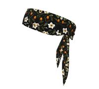 WHJWZY Diadema deportiva para la cabeza, cómoda y elegante para ejercicio y actividades deportivas, patrón de flores de la selva tropical