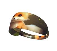 WHJWZY Diadema elástica para ejercicio, diadema suave y transpirable para correr, ciclismo, yoga y más lindo estampado de zorro bebé