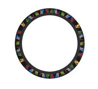 WHJWZY Funda elástica para volante, protege y decora tu coche, adecuada para coches, SUV, camiones, patrón de loro de la selva tropical
