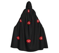 WHJWZY Kiss the lips - Capa con capucha estampada de Halloween para hombres y mujeres, utilizada para fiestas de graduación
