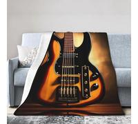 WHJWZY Manta suave - Manta ligera, duradera y suave para camas, sofás, camping y viajes, impresiones de guitarra instrumental