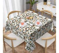 WHJWZY Mantel decorativo cuadrado de 54 x 54 pulgadas, tela impermeable de calidad para protección de mesa de comedor y decoración, patrón de flores de la selva tropical