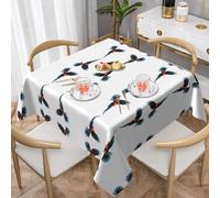 WHJWZY Mantel decorativo cuadrado de 54 x 54 pulgadas, tela impermeable de calidad para protección y decoración de mesa de comedor, patrón de silueta de halcón de cumbre