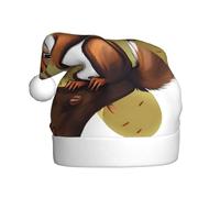 WHJWZY Sombrero de Navidad para adultos, accesorio festivo, Halloween, ceremonias anuales, fiestas de vacaciones, impresiones de ardillas que comen nueces