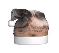 WHJWZY Sombrero de Navidad para adultos, accesorio festivo, Halloween, ceremonias anuales, fiestas de vacaciones corriendo del rebaño impreso