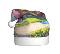 WHJWZY Sombrero de Navidad para adultos, accesorio festivo, Halloween, ceremonias anuales, fiestas de vacaciones, patrón de cuento de hadas de unicornio
