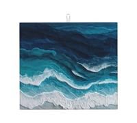 WHJWZY The Ocean with distinct layers Pattern Kitchen Counter Absorbente Pads Dry Mat for Kitchen Made of Sponge Water Absorbent 45.7 x 40.6 cm